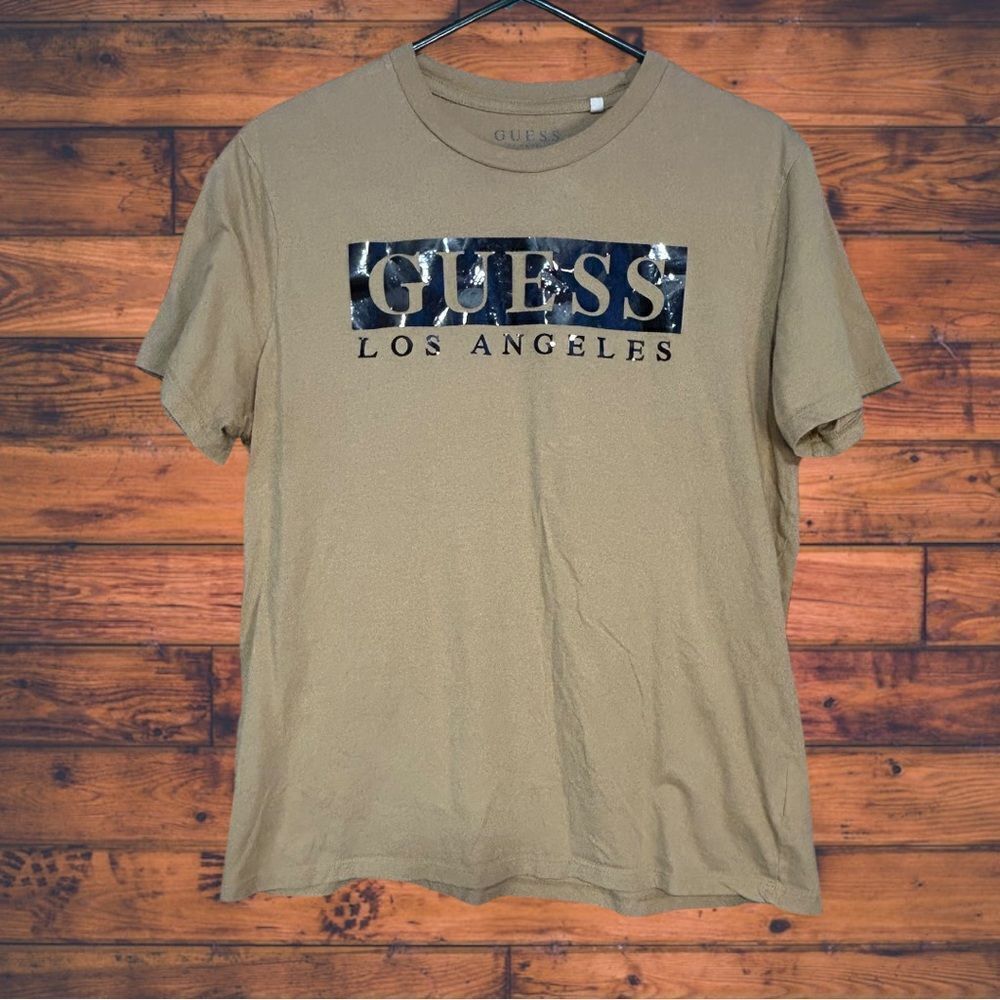 5‎ for $25🔥Guess Los Angeles Tan Short Sleeve T-Shirt Medium
